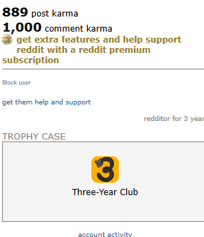 REDDIT ACCOUNT with 1889 karma, Post KARMA 889 and Comment Karma 1000, 2 years 11 months